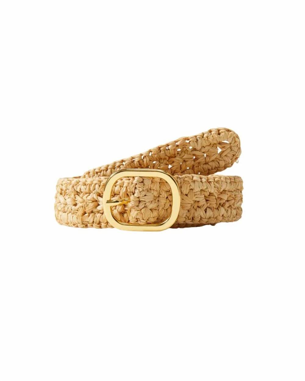 NEW VERONICA BEARD women's raffia loop belt in natural